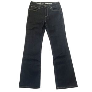 DKNY soho super dark wash black bootcut flare jeans size 8